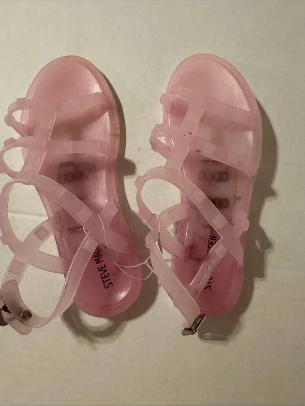 Steve Madden Kids Pink Translucent Strappy Sandals